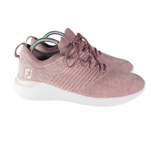 FootJoy FJ Flex XP Knit Spikeless Golf Shoes "Mauve Pink" 95335 Women's 8.5M - Picture 4 of 12